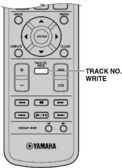 YAMAHA CDRHD1500 - Drücken Sie die Taste TRACK NO./BOOKMARK (oder die Taste TRACK NO. WRITE auf der Fernbedienung) während der Aufnahme. - 1