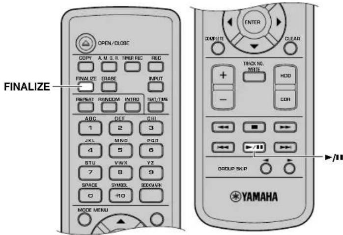YAMAHA CDRHD1500 - FINALISIERUNG EINER CD-R/CD-RW - 2