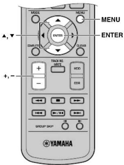YAMAHA CDRHD1500 - ■ Instellen van het kopieermenu voor de harde schijf - 2