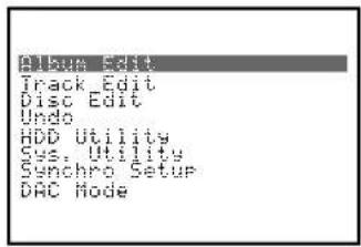 YAMAHA CDRHD1500 - List of setting items - 1