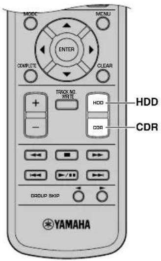 YAMAHA CDRHD1500 - Per utilizzare l'unità disco CDR, premere CDR. - 1