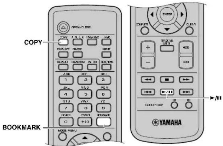 YAMAHA CDRHD1500 - ■ Copying selected tracks on a CD - 2