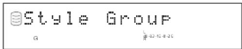 YAMAHA CDRHD1500 - Draai de MULTI JOG-knop (druk op +/-, ▲ of ▼ op de afstandsbediening) om "Style All" of "Style Group" af te beelden. - 2