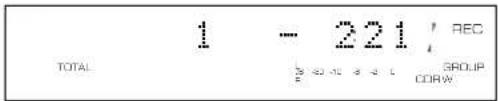 YAMAHA CDRHD1500 - Display durante la registrazione su disco CD-R o CD-RW - 3