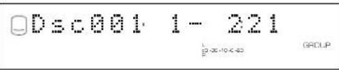 YAMAHA CDRHD1000 - Group number, track number and remaining time of the track being played - 1