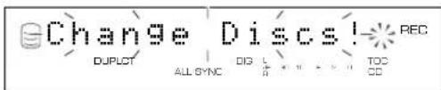 YAMAHA CDRHD1000 - When copying from the CD onto the HDD has been completed, the following message appears on the display. - 1