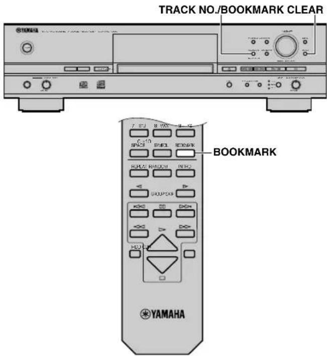 YAMAHA CDRHD1000 - Para colocar un marcador - 1