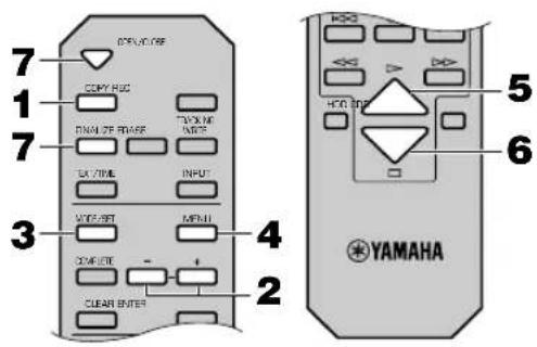 YAMAHA CDRHD1000 - Opmerking - 5