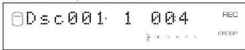 YAMAHA CDRHD1000 - Disc number (while recording onto the HDD), track number and elapsed time of the track being recorded - 1