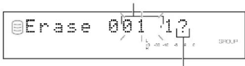 YAMAHA CDRHD1000 - Select and confirm "Track Erase" in step 5 for "TRACK EDITING" on page 37. - 1