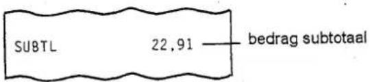 SUBTL 22,91 bedrag subtotaal