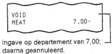 VOID MEAT 7,00- ingave op departement van 7,00; daarna geannuleerd.