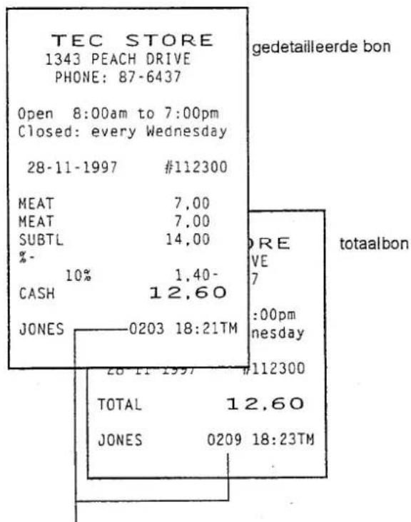 TEC STORE 1343 PEACH DRIVE PHONE: 87-6437 Open 8:00am to 7:00pm Closed: every Wednesday 28-11-1997 #112300 MEAT 7,00 MEAT 7,00 SUBTL 14,00 %- 10% 1,40- CASH 12,60 JONES 0203 18:21TM JONES 0209 18:23TM gedetailleerde bon PRE VE 7 :00pm nesday 28-11-1997 #112300 TOTAL 12,60