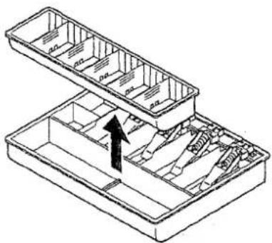 TOSHIBA TEC MA1350 - WIJZIGING VAN DE INDELING VAN DE GELDLADE - 2