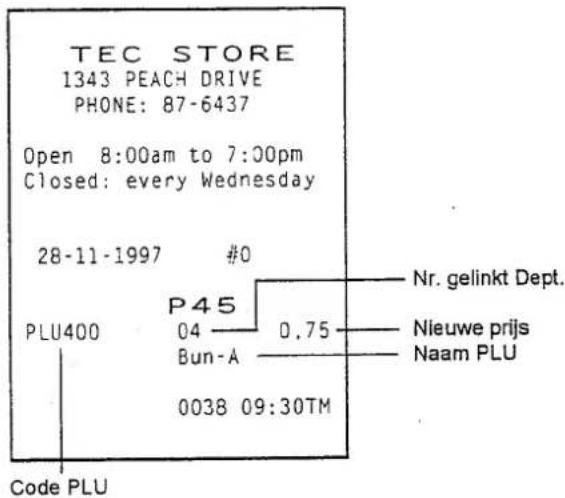 TEC STORE 1343 PEACH DRIVE PHONE: 87-6437 Open 8:00am to 7:00pm Closed: every Wednesday 28-11-1997 #0 PLU400 P45 Nr. gelinkt Dept. 04 0.75 Nieuwe prijs Bun-A Naam PLU 0038 09:30TM Code PLU