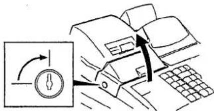 Diagram showing a compass tool interacting with a computer keyboard, with an inset illustrating the rotation direction.