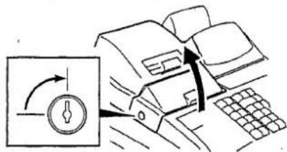 Diagram showing a computer with a scroll wheel and directional arrow, indicating rotation or movement in the device.
