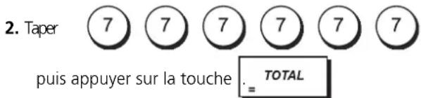 OLIVETTI ECR 8100 - Programmation du grand total - 1