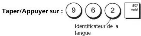 OLIVETTI ECR 8100 - INSERTION DE LA LANGUE - 2