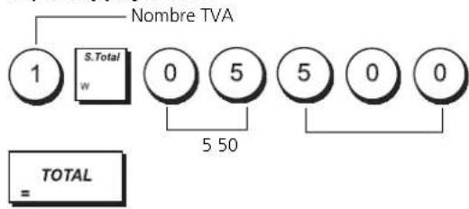 OLIVETTI ECR 8100 - TAPER UN TAUX FIXE DE TVA - 1