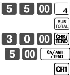 CASIO TKT500 - Soumission mixte (espèces, carte de crédit et chèque) - 1