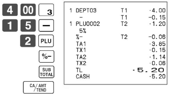 CASIO TKT500 - Opération Reçu - 1