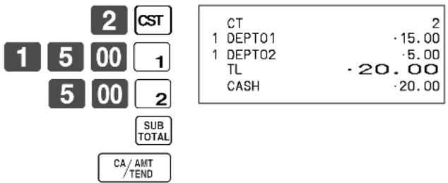 CASIO TKT500 - Opération Reçu - 1