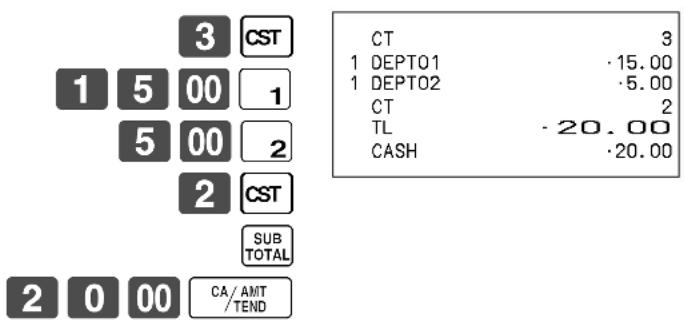 CASIO TKT500 - Opération Reçu - 1