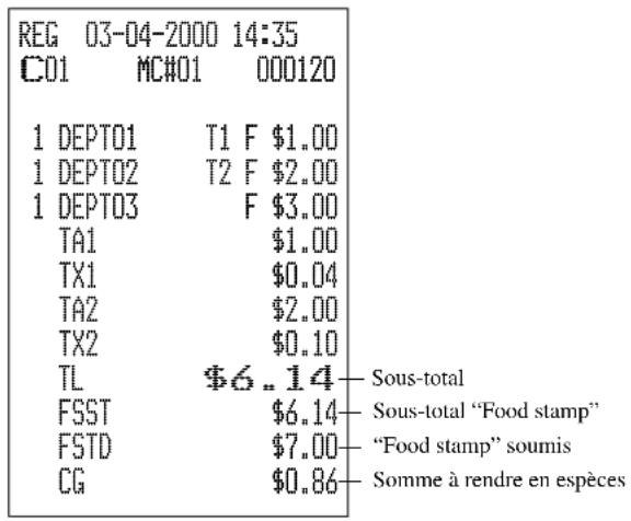 CASIO TK6000 - Opération reçu - 2