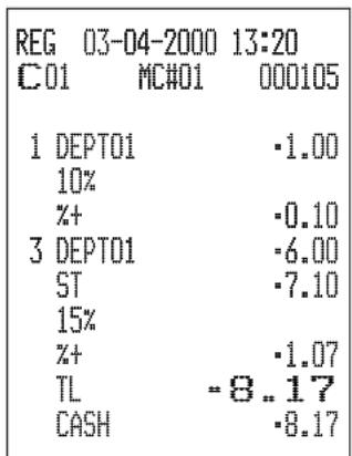 CASIO TK6000 - Opération reçu - 2