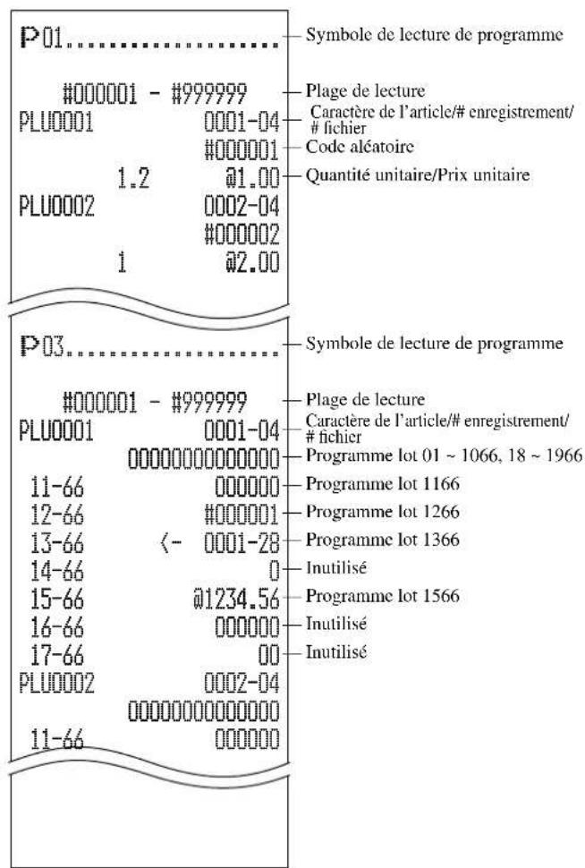 CASIO TK6000 - Pour imprimer le programme de plu/plu fixes - 1