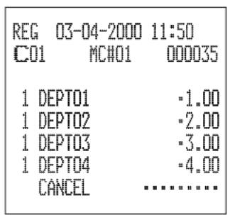 CASIO TK6000 - Pour annuler tous les articles d'une transaction - 1