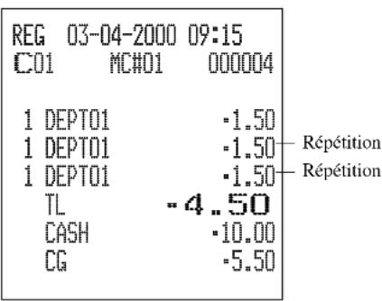 CASIO TK6000 - Opération reçu - 2