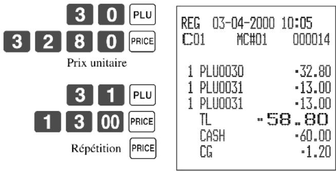 CASIO TK6000 - Opération reçu - 1