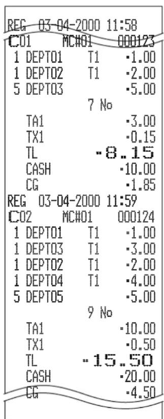 CASIO TK6000 - Comment interpréter les sorties d'imprimante - 1