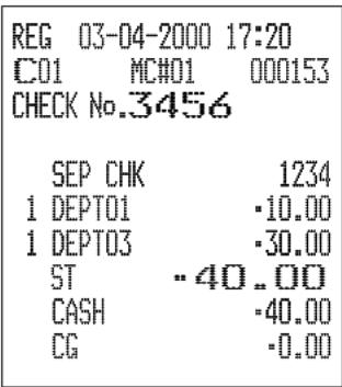 CASIO TK6000 - Opération reçu - 1
