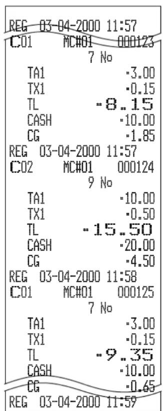 CASIO TK6000 - Comment interpréter les sorties d'imprimante - 2