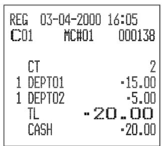 CASIO TK6000 - Opération reçu - 2
