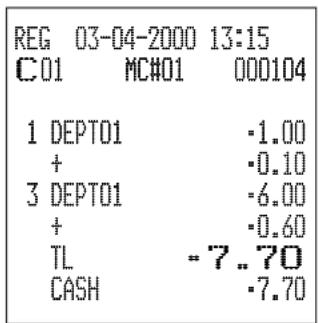 CASIO TK6000 - Opération reçu - 2