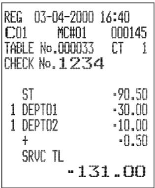 CASIO TK6000 - Opération reçu - 2