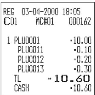 CASIO TK7000 - Exemple (PLU de condiment) - 3