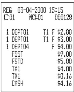 CASIO TK7000 - Enregistrement de "Food stamp" (Réglementation de l'Illinois) - 6