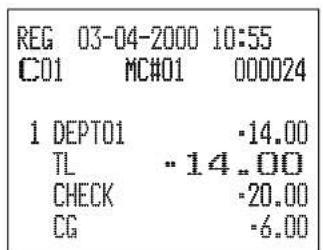CASIO TK7000 - Opération Reçu - 2