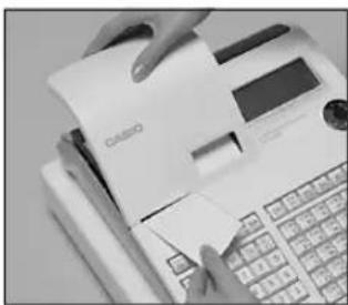 CASIO SES2000 - Pour installer le rouleau de papier des tickets de caisse - 6
