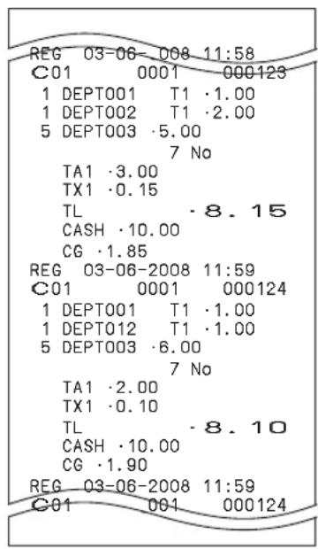 CASIO SES2000 - Comment lire les sorties d'imprimante - 2