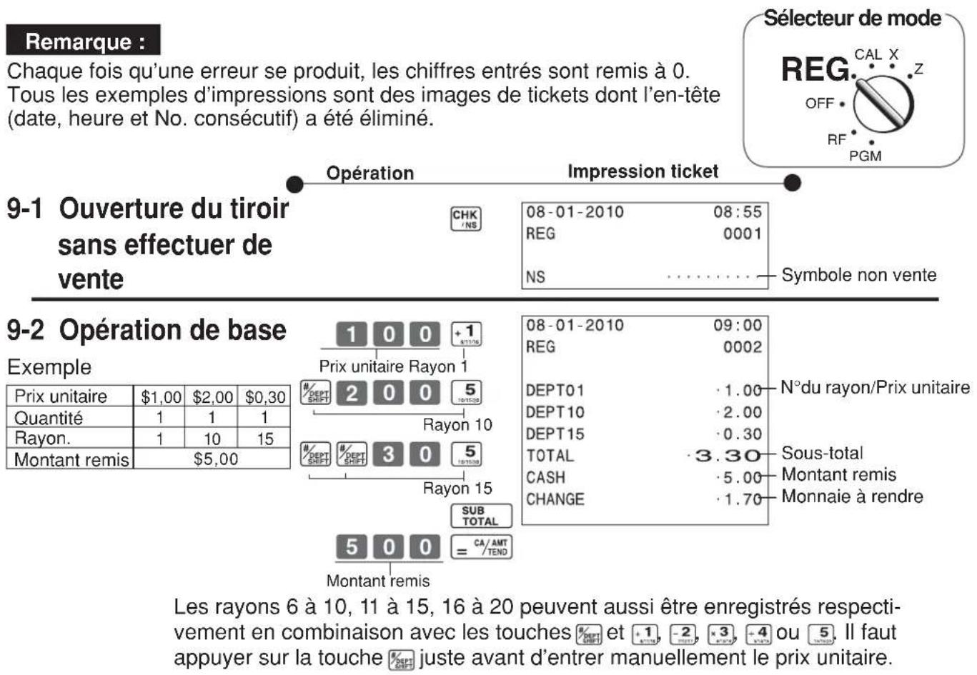CASIO SES10 - Opération de base après la mise en route rapide - 1