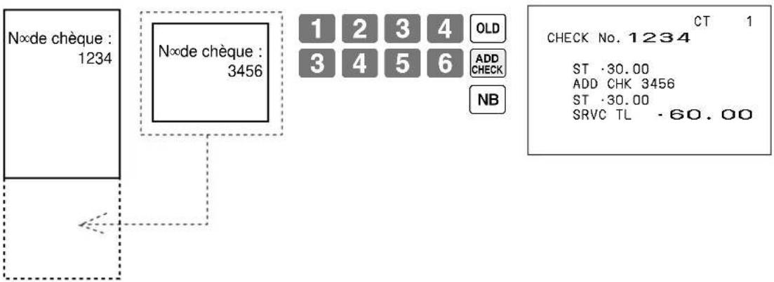 CASIO SEC300 - Enregistrement du chèque numéro 1234 - 1