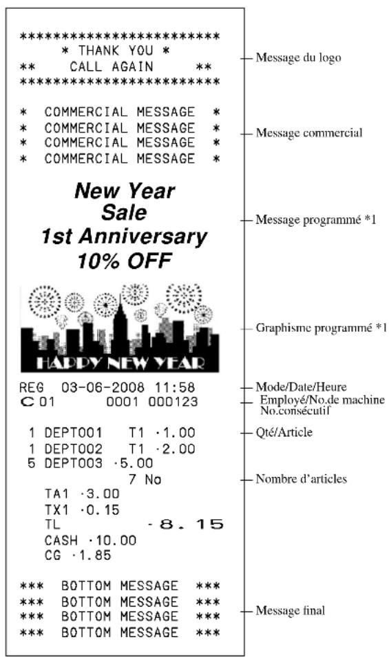 CASIO SEC300 - Comment lire les sorties d'imprimante - 1