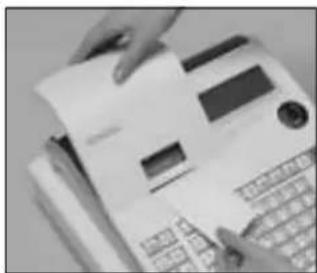 CASIO SEC300 - Pour installer le rouleau de papier des tickets de caisse - 6