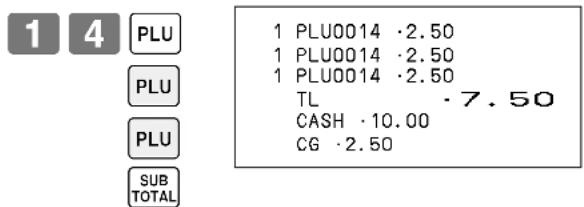 CASIO SEC300 - Pour programmer le type de taxe de chaque PLU - 5
